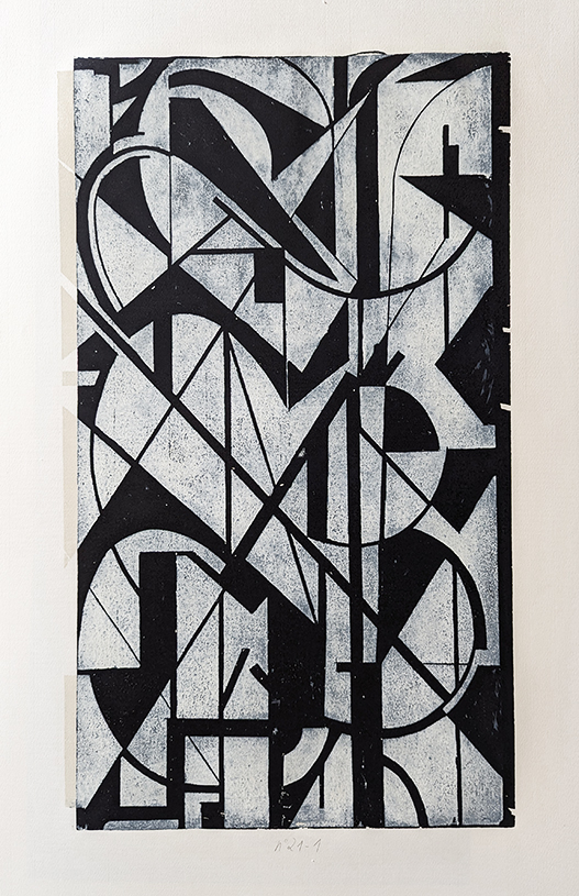 Daniel Pudles - Woodcut Monoprint
